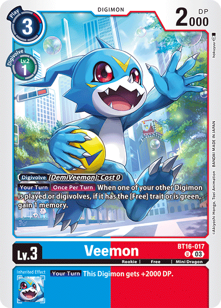 BT16-017, UC, Veemon