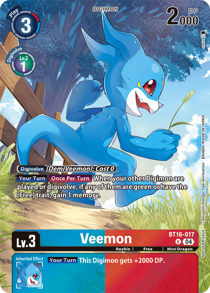 BT16-017, UC, Veemon (EX7 Box Topper)