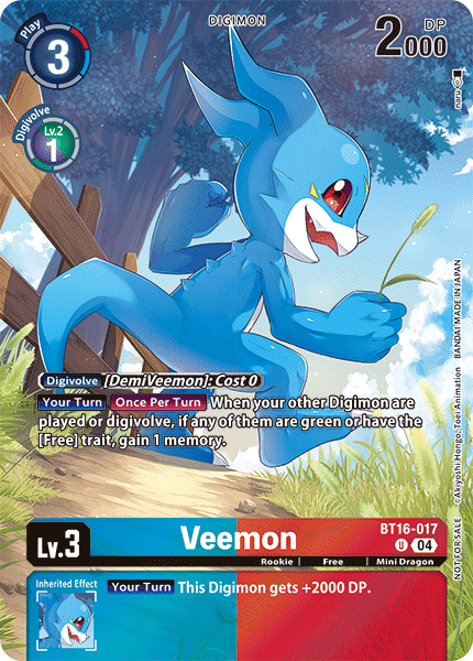 BT16-017, UC, Veemon (EX07 Box Topper)