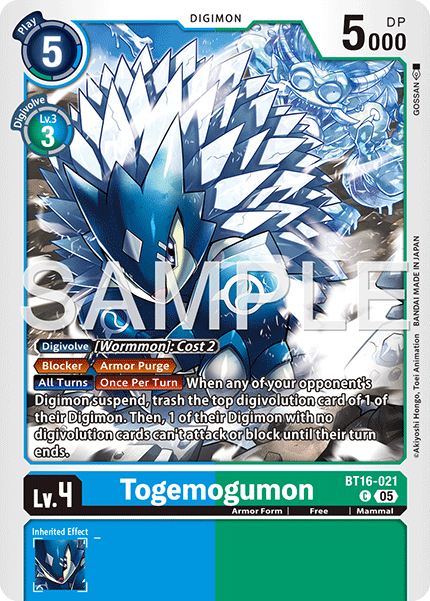 BT16-021, C, Togemogumon (AD1 Reprint)