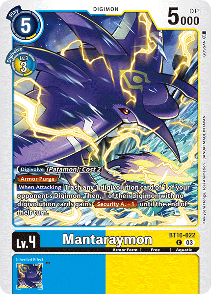 BT16-022, C, Mantaraymon