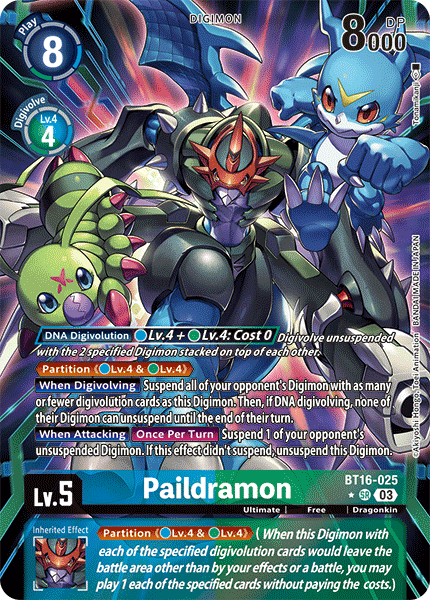 BT16-025, SR, Paildramon (Alternate Art)