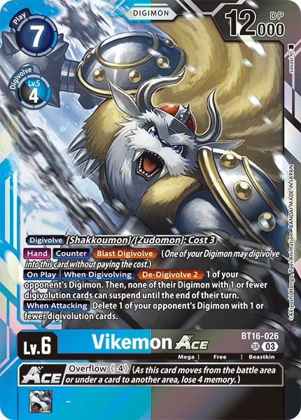 BT16-026, SR, Vikemon ACE