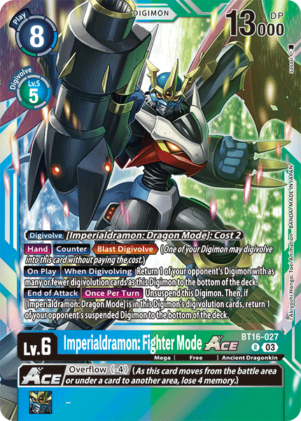 BT16-027, R, Imperialdramon: Fighter Mode ACE