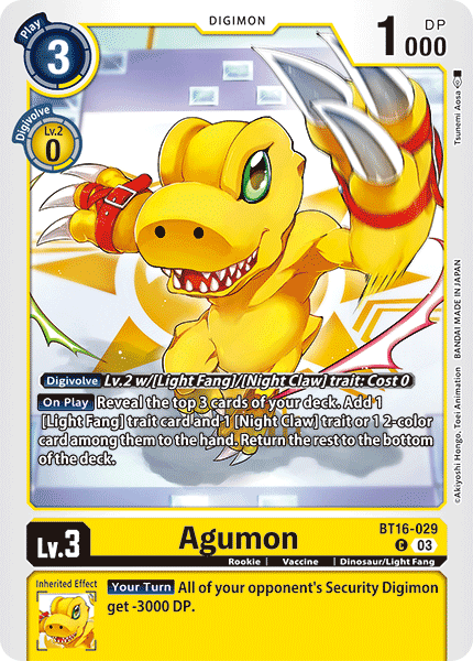 BT16-029, C, Agumon