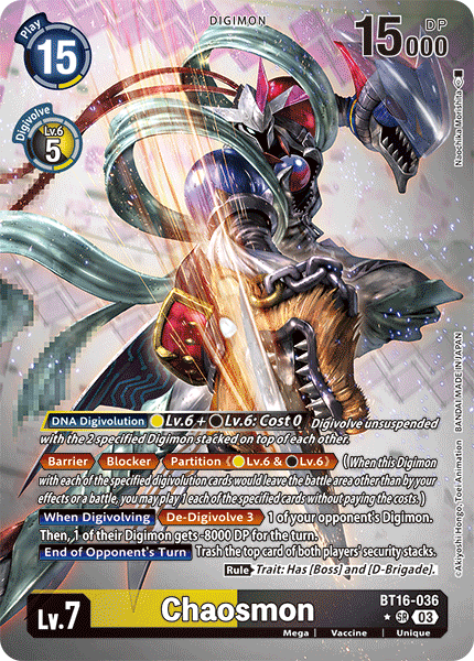 BT16-036, SR, Chaosmon (Alternate Art)