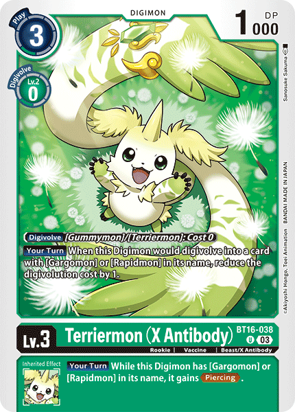 BT16-038, UC, Terriermon (X Antibody)