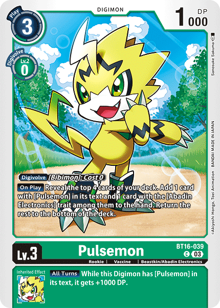 BT16-039, C, Pulsemon