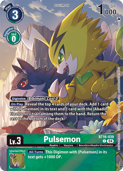 BT16-039, C, Pulsemon (EX7 Box Topper)