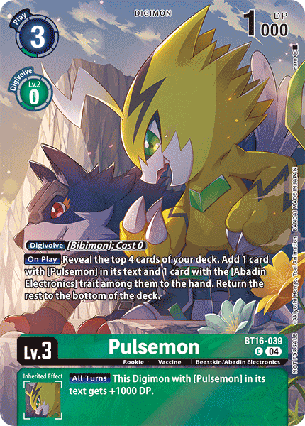 BT16-039, C, Pulsemon (EX07 Box Topper)