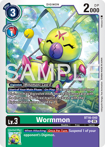 BT16-040, R, Wormmon (AD1 Reprint)