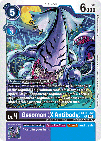 BT16-069, C, Gesomon (X Antibody)  Kai of Cards
