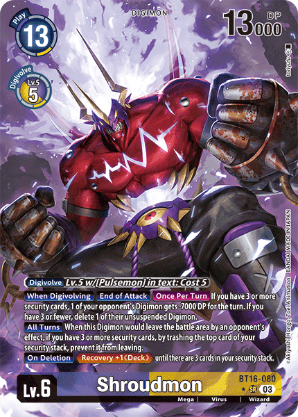 BT16-080, SR, Shroudmon (Alternate Art)