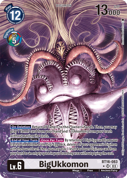 BT16-083, SR, BigUkkomon (Alternate Art)