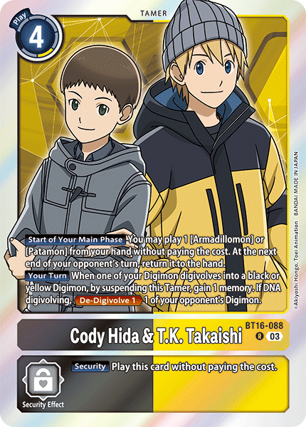 BT16-088, R, Cody Hida & T.K. Takaishi