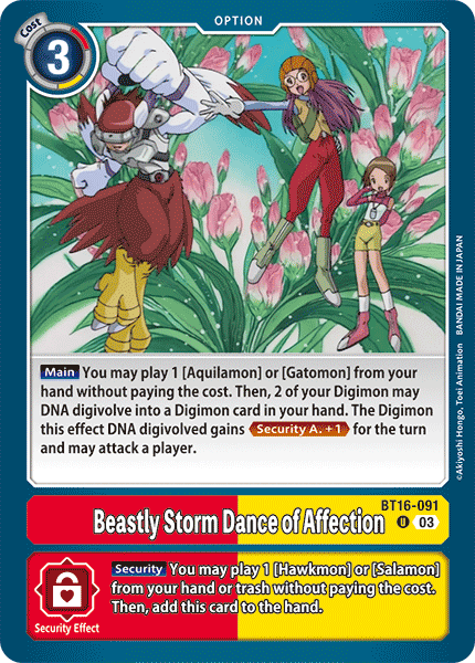 BT16-091, UC, Beastly Storm Dance of Affection