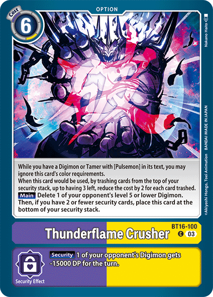 BT16-100, C, Thunderflame Crusher