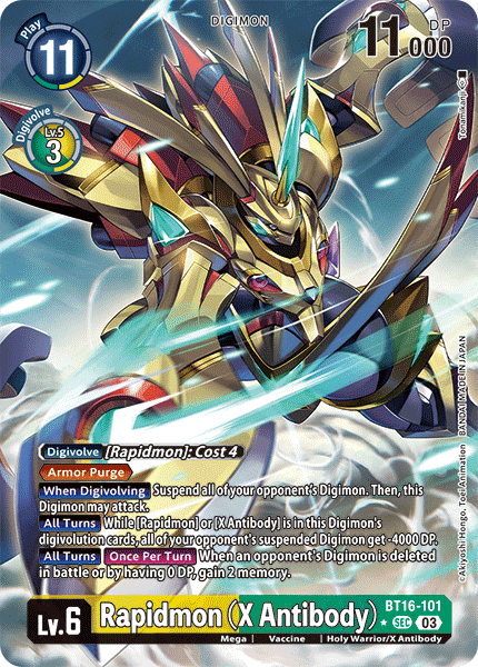 BT16-101, SEC, Rapidmon (X Antibody) (Alternate Art)