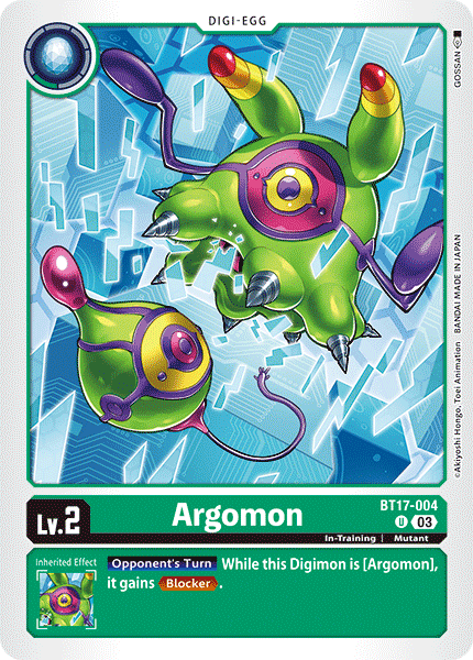 BT17-004, UC, Argomon