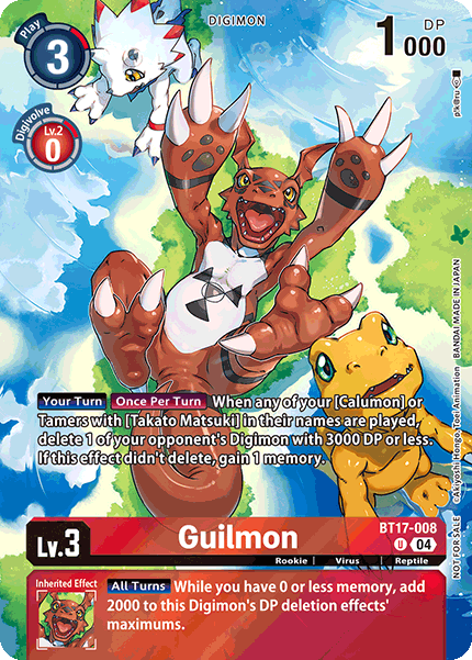 BT17-008, UC, Guilmon (EX08 Box Topper)