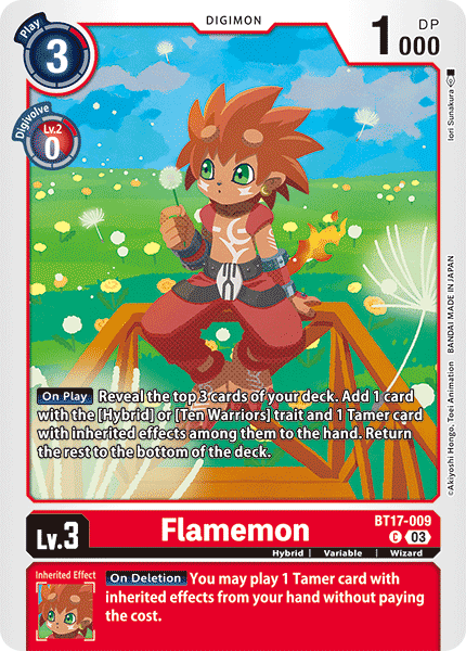 BT17-009, C, Flamemon