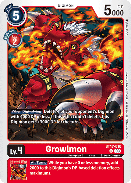 BT17-010, C, Growlmon