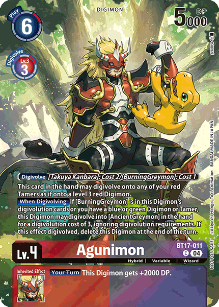 BT17-011, C, Agunimon (EX08 Box Topper)
