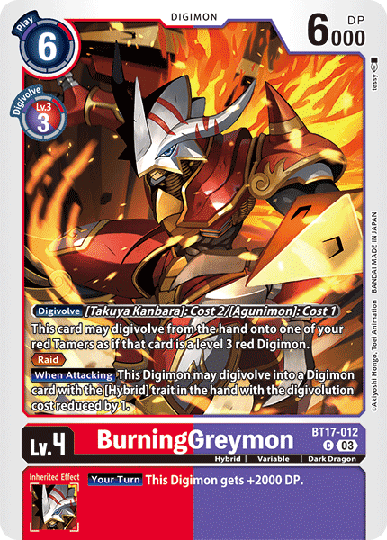 BT17-012, C, BurningGreymon