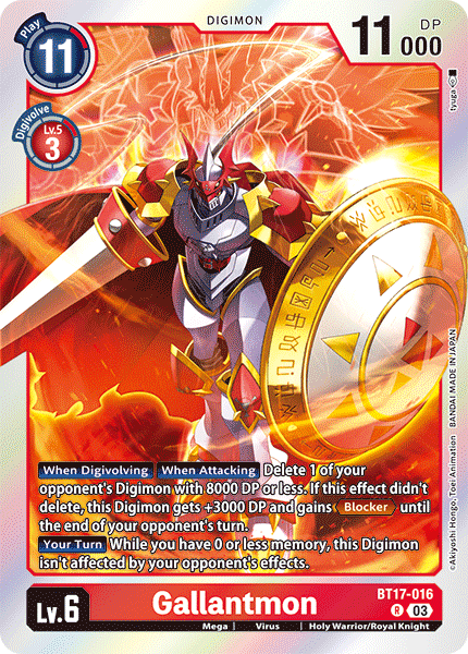 BT17-016, R, Gallantmon