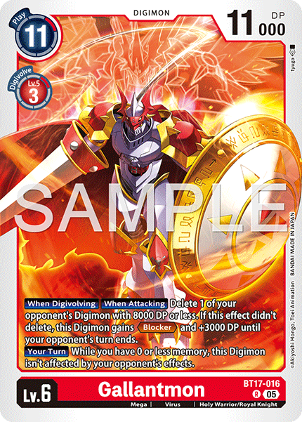 BT17-016, R, Gallantmon (AD1 Reprint)