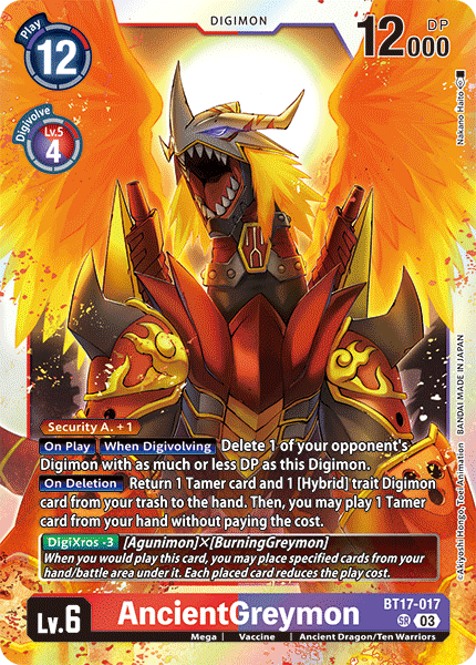 BT17-017, SR, AncientGreymon