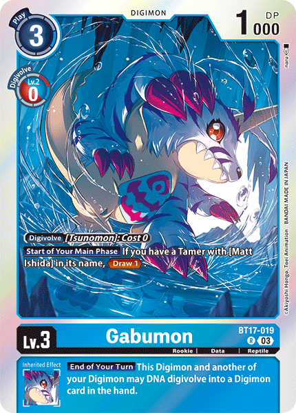 BT17-019, R, Gabumon