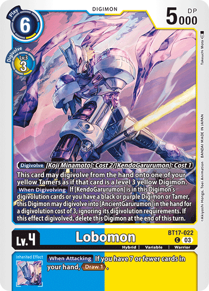 BT17-022, C, Lobomon