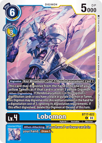 BT17-022, C, Lobomon