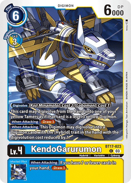 BT17-023, C, KendoGarurumon