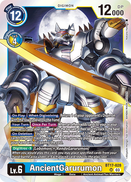 BT17-028, SR, AncientGarurumon