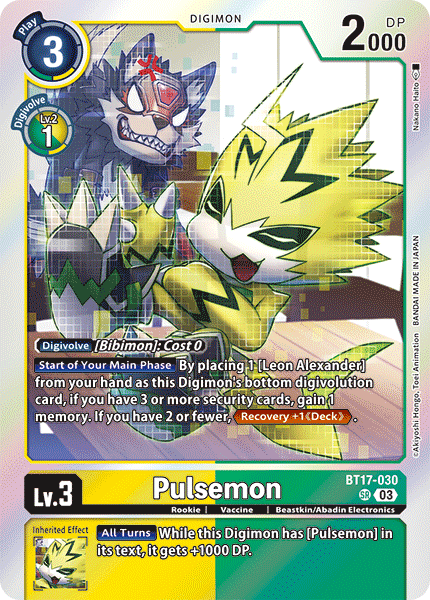 BT17-030, SR, Pulsemon