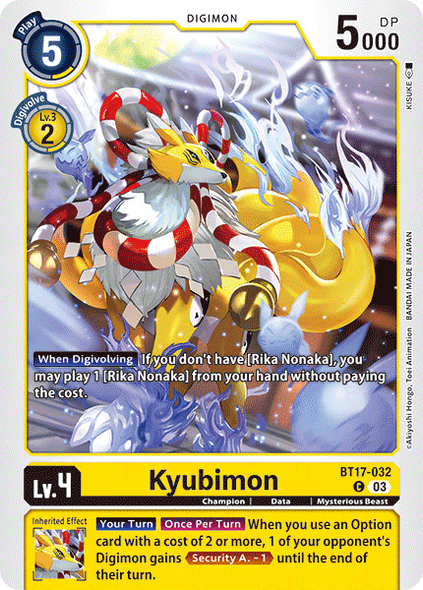 BT17-032, C, Kyubimon