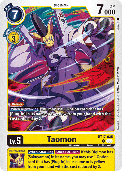 BT17-035, C, Taomon