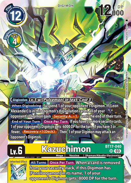 BT17-040, SR, Kazuchimon