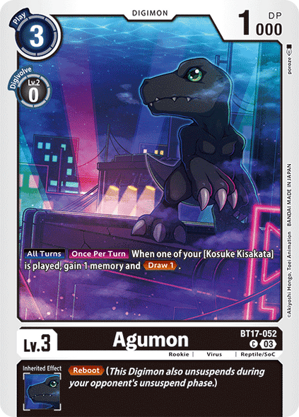 BT17-052, C, Agumon