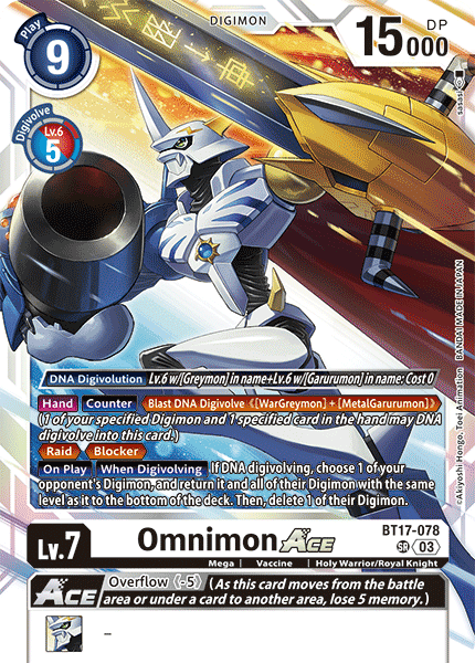 BT17-078, SR, Omnimon ACE