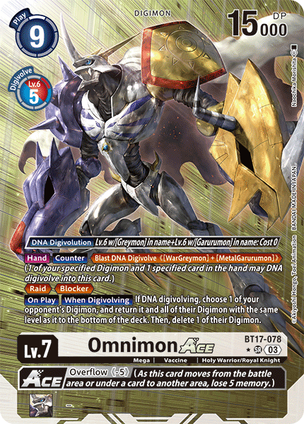 BT17-078, SR, Omnimon ACE (Alternate Art)