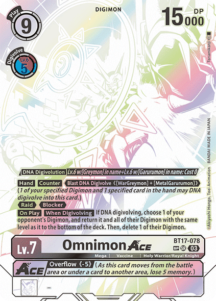 BT17-078, SR, Omnimon ACE (Special Rare)