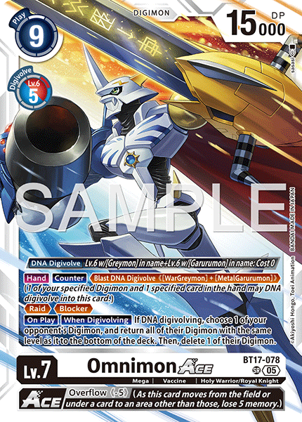 BT17-078, SR, Omnimon ACE (AD1 Reprint)