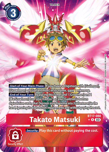 BT17-080, R, Takato Matsuki (Alternate Art)