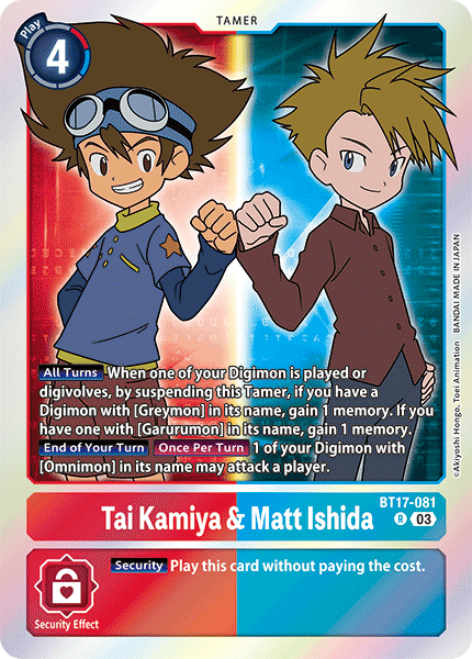 BT17-081, R, Tai Kamiya & Matt Ishida