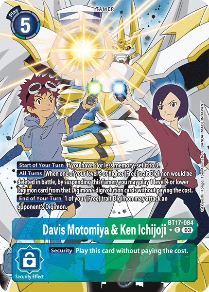 BT17-084, R, Davis Motomiya & Ken Ichijoji (Alternate Art)