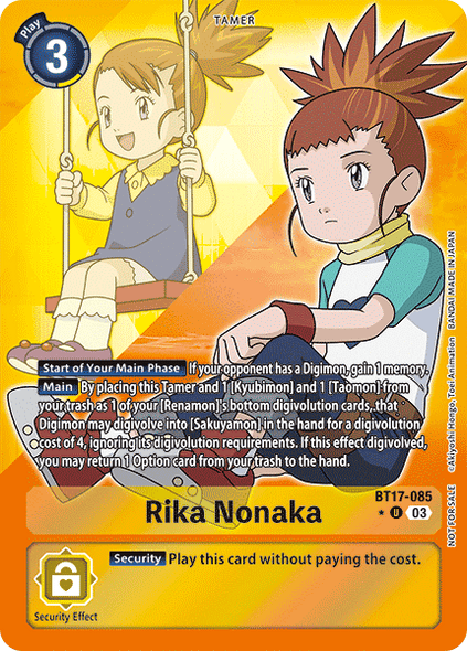 BT17-085, UC, Rika Nonaka (BT17 Box Topper)