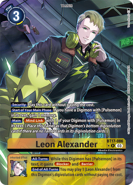 BT17-086, R, Leon Alexander (Alternate Art)